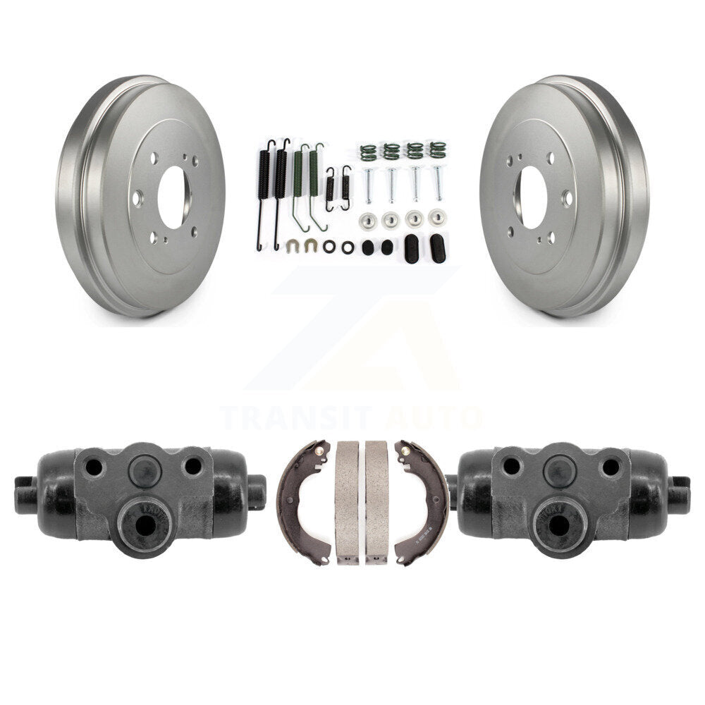 Transit Auto Rear Coated Brake Drum Shoes Spring And Cylinders Kit For 2008 Nissan Versa 4-Wheel ABS KGN-100210