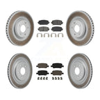 Transit Auto Front Rear Coated Disc Brake Rotors And Semi-Metallic Pads Kit For Hyundai Santa Fe Kia Sorento KGS-102785