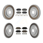 Transit Auto Front Rear Coated Disc Brake Rotors And Semi-Metallic Pads Kit For Hyundai Santa Cruz Kia Sorento KGS-102787