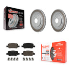 Transit Auto Rear Coated Disc Brake Rotors And Semi-Metallic Pads Kit For Hyundai Santa Fe Kia Sorento KGS-102857