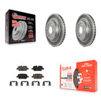 Transit Auto Rear Coated Disc Brake Rotors And Semi-Metallic Pads Kit For Chevrolet Blazer Traverse Equinox EV Cadillac GMC Acadia XT5 Buick Enclave XT6 Limited KGS-102868