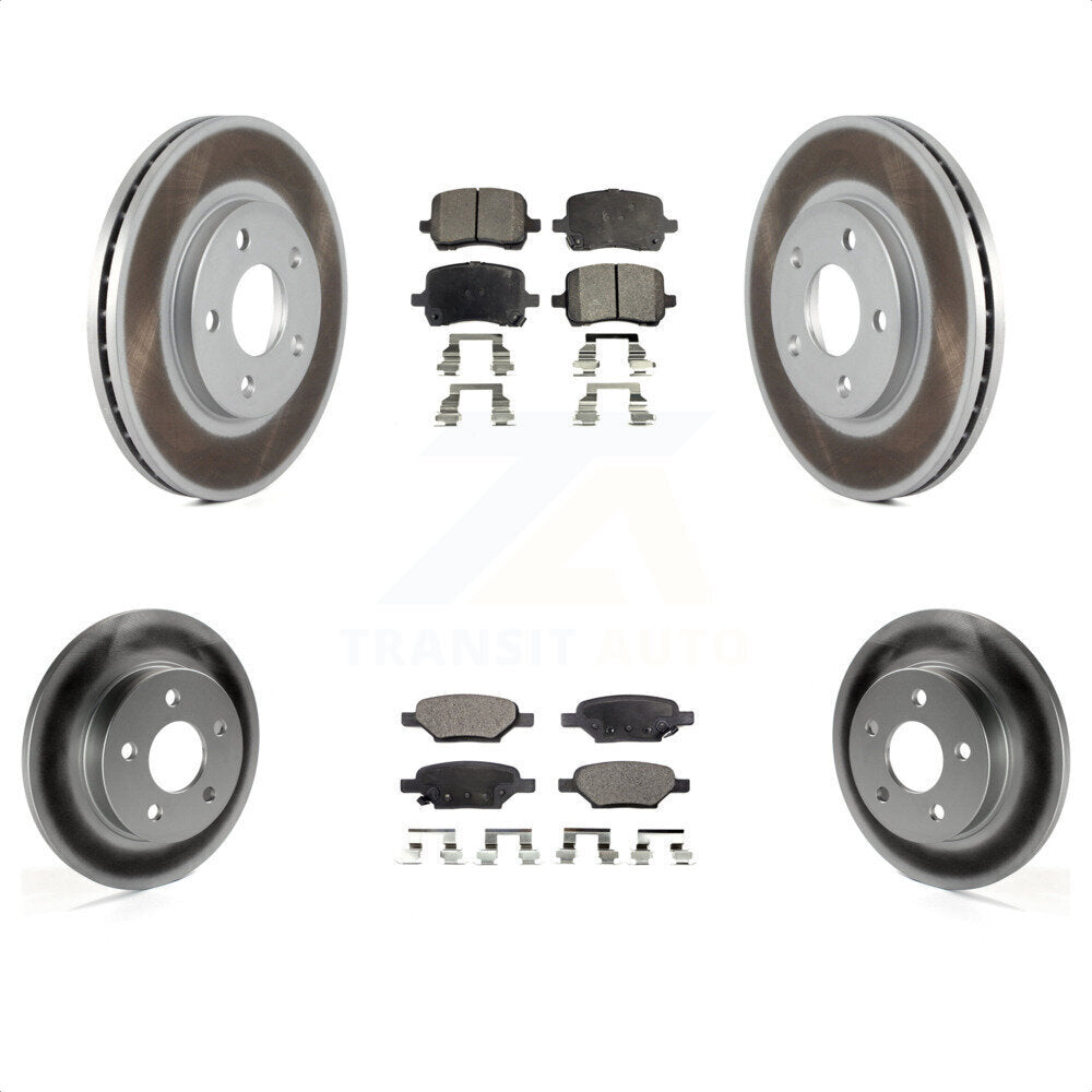 Transit Auto Front Rear Coated Disc Brake Rotors And Ceramic Pads Kit For Chevrolet Malibu Pontiac G6 With 276mm Diameter Rotor KGT-100613