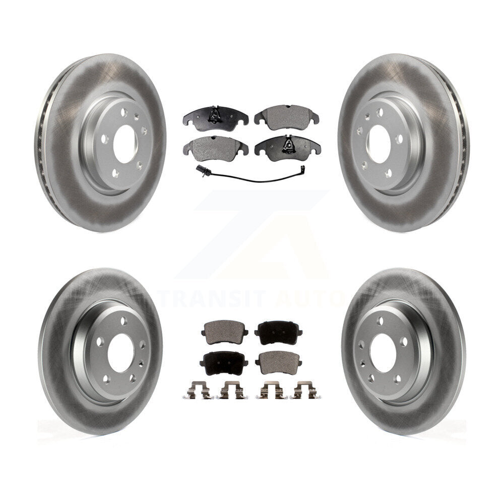 Transit Auto Front Rear Coated Disc Brake Rotors And Ceramic Pads Kit For Audi Q5 A4 Quattro A5 allroad KGT-101198