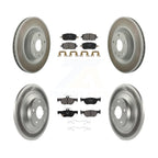 Transit Auto Front Rear Coated Disc Brake Rotors And Ceramic Pads Kit For 2022-2023 Mazda MX-30 EV KGT-103368