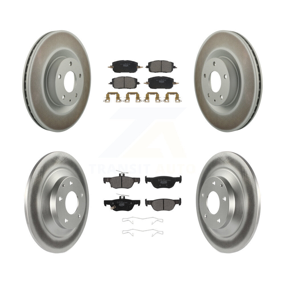 Transit Auto Front Rear Coated Disc Brake Rotors And Ceramic Pads Kit For 2022-2023 Mazda MX-30 EV KGT-103368