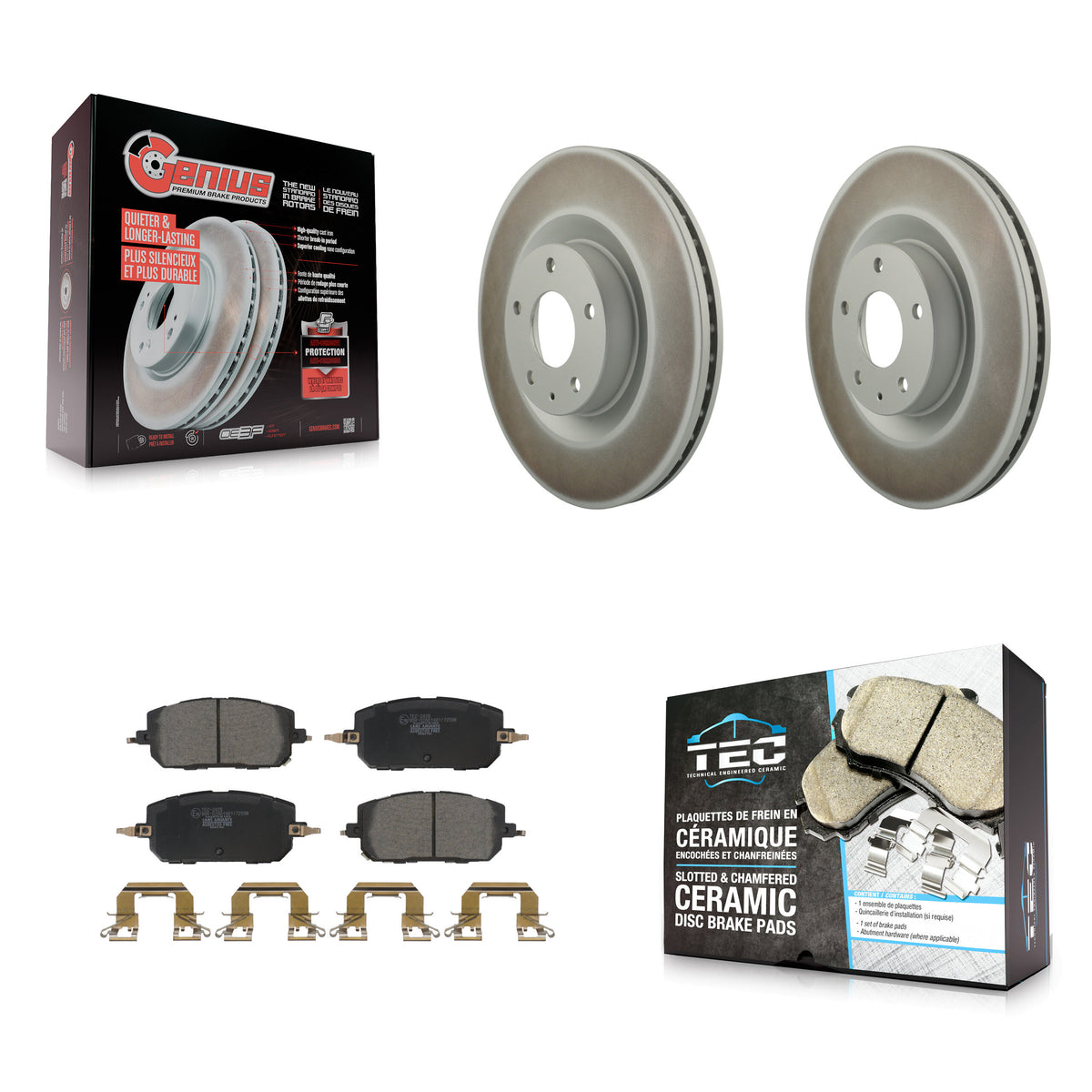 Transit Auto Front Coated Disc Brake Rotors And Ceramic Pads Kit For Mazda CX-50 MX-30 EV KGT-103453