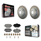 Transit Auto Rear Coated Disc Brake Rotors And Ceramic Pads Kit For 2020-2023 Mercedes-Benz GLE350 With 330mm Diameter Rotor KGT-103553