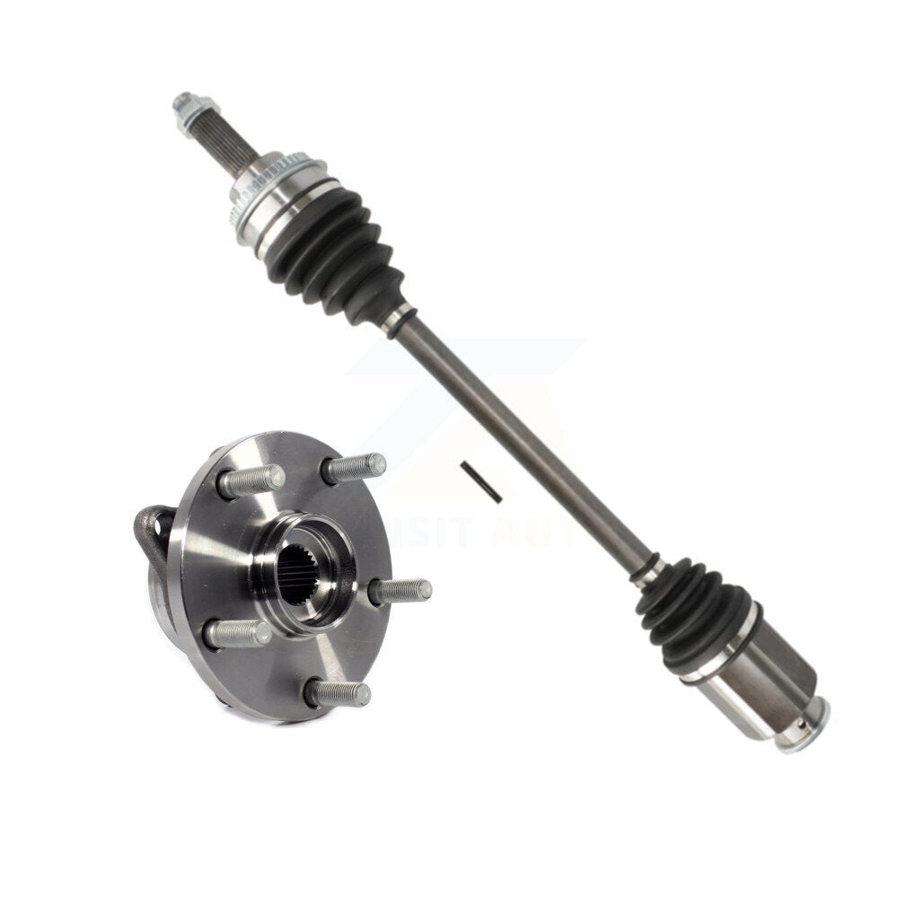 Kugel Front Right (Passenger Side) CV Axle Drive Shaft And Complete Wheel Hub Bearing Assembly Kit For 2004 Subaru Impreza WRX STI with Sedan AWD Manual transmission KN7-100347