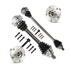 Kugel Front CV Axle Drive Shaft And Complete Wheel Hub Bearing Assembly Kit For Volkswagen GTI Jetta Eos Passat CC Audi A3 - Left Right Side (Driver Passenger) KN7-100448