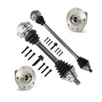 Kugel Front CV Axle Drive Shaft And Bearing Kit For 2007-2009 Volkswagen GTI 2.0L with Turbocharged GAS engine Automatic Dual Clutch transmission 3 Bolt Mounting Flange - Left Right Side KN7-100449