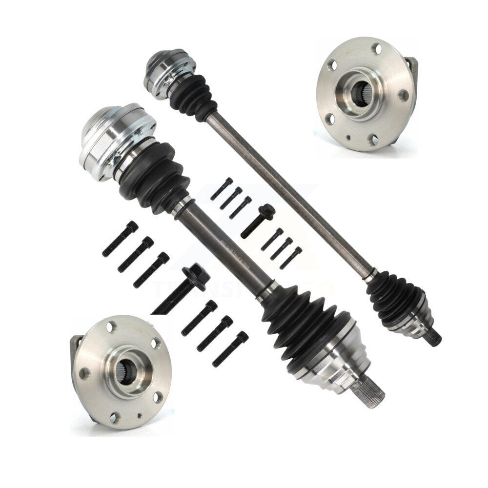 Kugel Front CV Axle Drive Shaft And Bearing Kit For 2007-2009 Volkswagen GTI 2.0L with Turbocharged GAS engine Automatic Dual Clutch transmission 3 Bolt Mounting Flange - Left Right Side KN7-100449