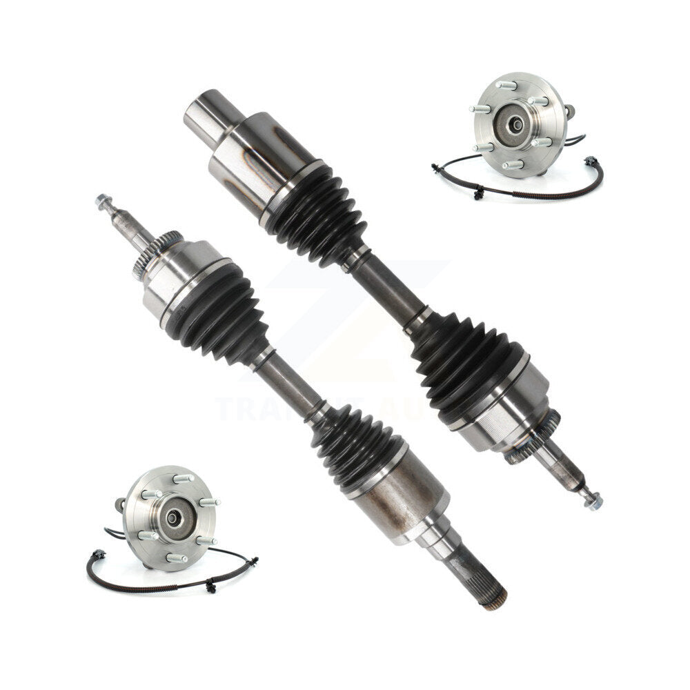 Kugel Front CV Axle Drive Shaft And Complete Wheel Hub Bearing Assembly Kit For 2011-2014 Ford Expedition Lincoln Navigator 4WD - Left Right Side (Driver Passenger) KN7-100467