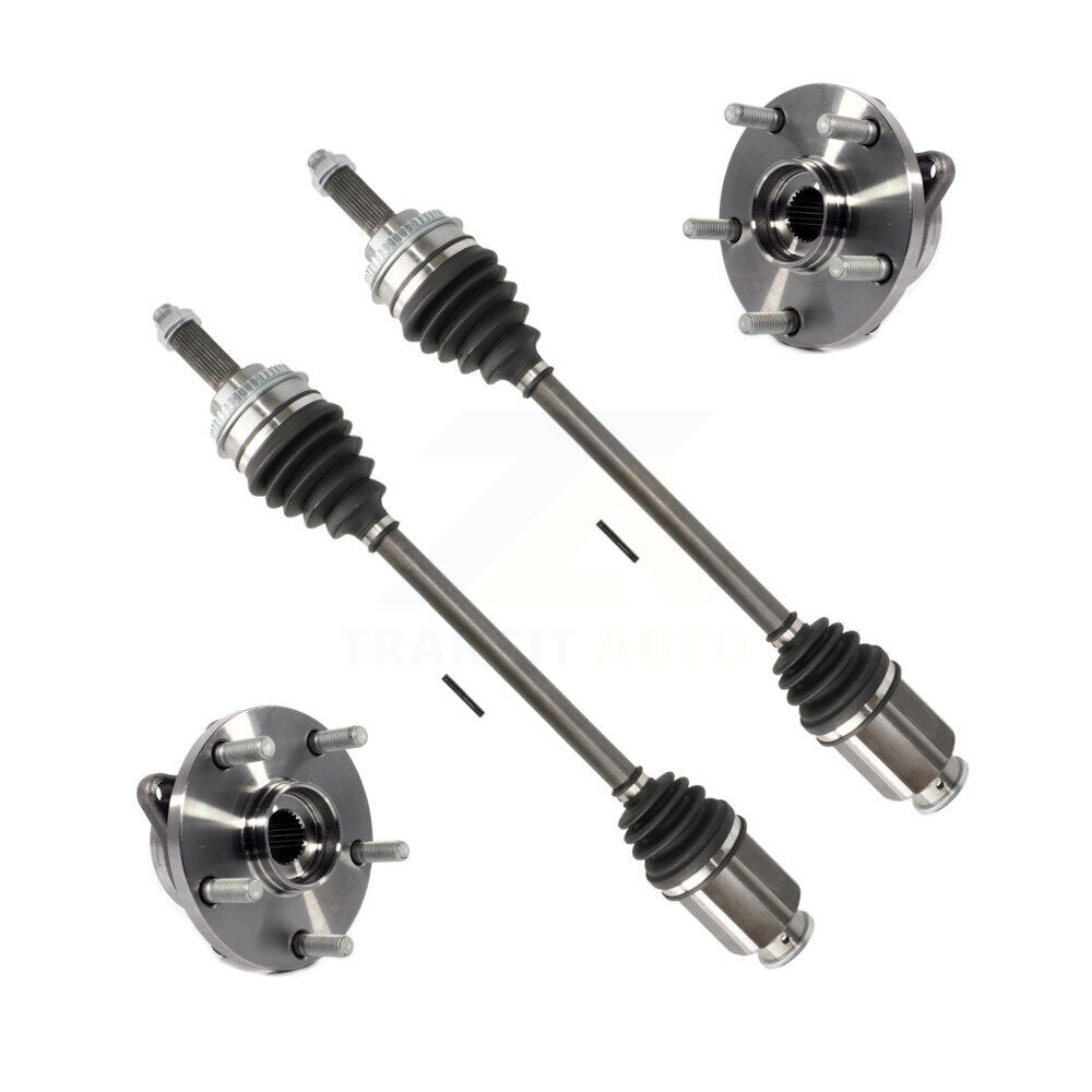 Kugel Front CV Axle Drive Shaft And Complete Wheel Hub Bearing Assembly Kit For 2004 Subaru Impreza WRX STI with Sedan AWD Manual transmission - Left Right Side (Driver Passenger) KN7-100470