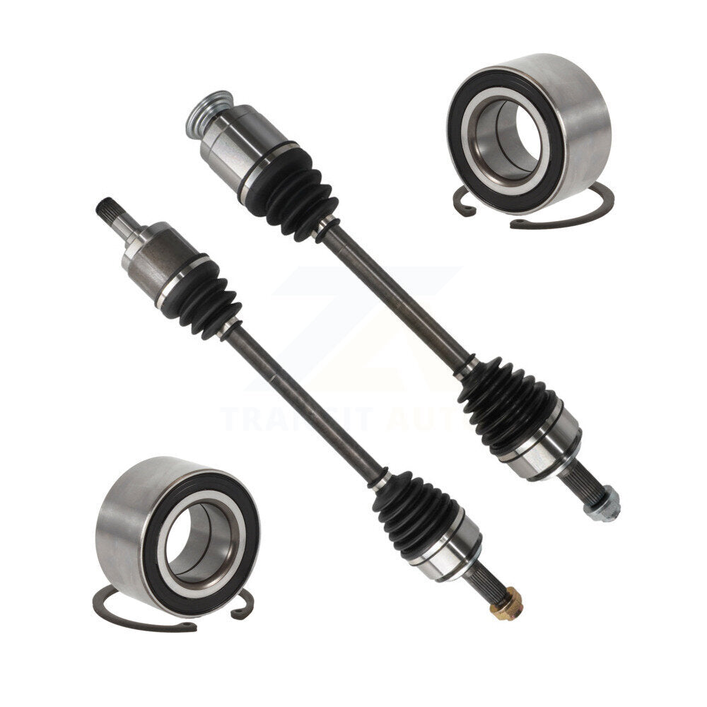 Kugel Front CV Axle Drive Shaft Complete Assembly And Wheel Bearing Kit For Honda Civic - Left Right Side (Driver Passenger) KN7-100510