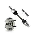 Kugel Front Left (Driver Side) CV Axle Drive Shaft & Intermediate And Complete Wheel Hub Bearing Assembly Kit For 2002-2005 Dodge Ram 1500 4WD with 2-Wheel ABS With 5 Lug Wheels KN7-100744