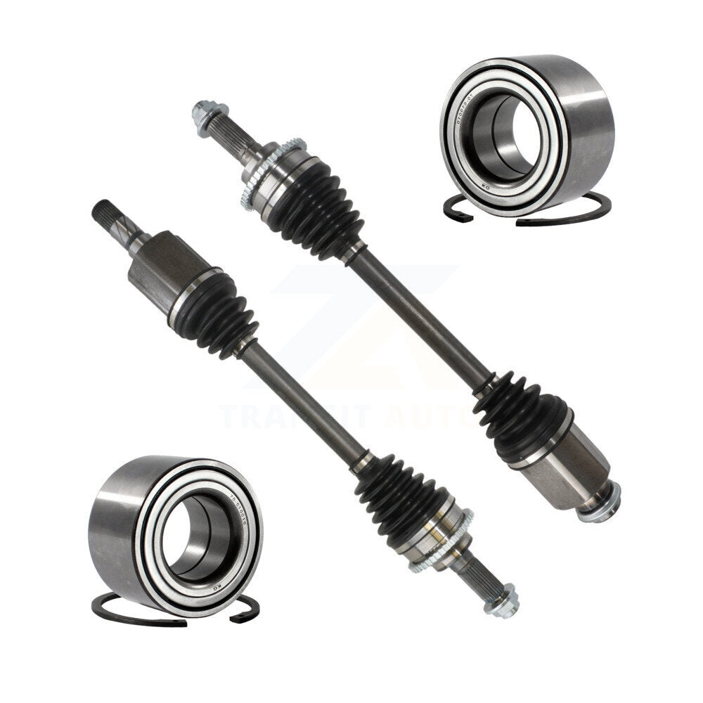 Kugel Front CV Axle Drive Shaft] Complete Assembly And Wheel Bearing Kit For Ford Fusion Mazda 6 Mercury Milan - Left Right Side (Driver Passenger) KN7-100747