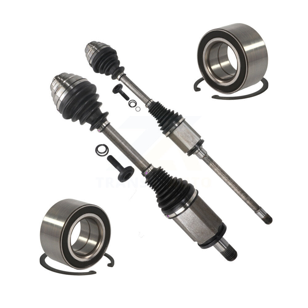 Kugel Front CV Axle Drive Shaft] Complete Assembly And Wheel Bearing Kit For 2013 BMW 328i xDrive AWD with 3.0L Primary Design - Left Right Side (Driver Passenger) KN7-100749