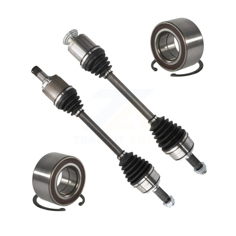Kugel Front CV Axle Drive Shaft] Complete Assembly And Wheel Bearing Kit For 2013-2015 Acura RDX 3.5L with Automatic transmission - Left Right Side (Driver Passenger) KN7-100751