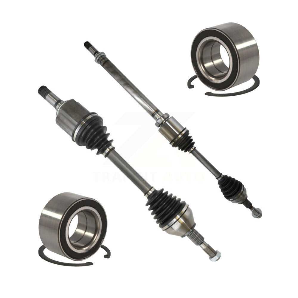 Kugel Front CV Axle Drive Shaft] Complete Assembly And Wheel Bearing Kit For Ford Edge - Left Right Side (Driver Passenger) KN7-100754