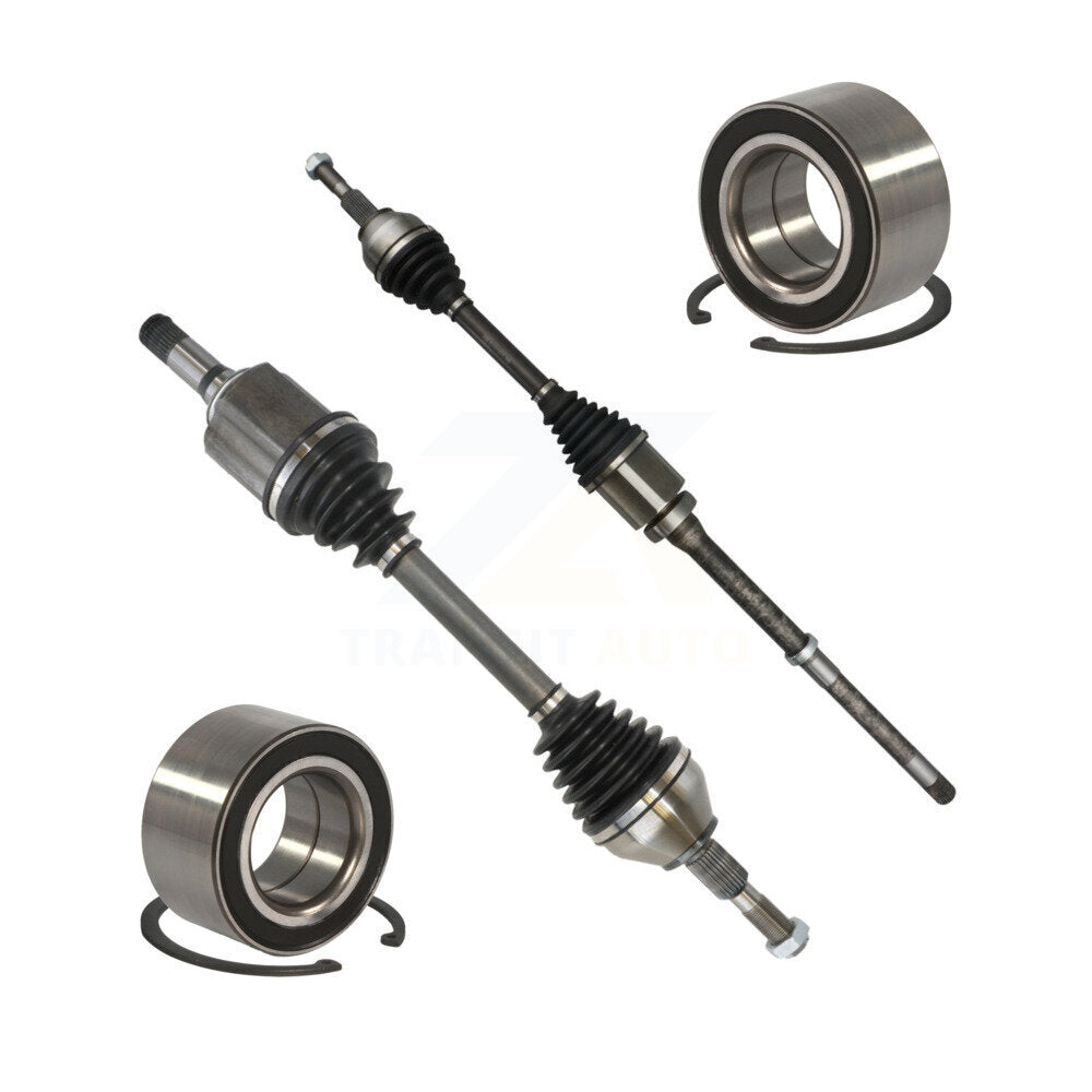 Kugel Front CV Axle Drive Shaft] Complete Assembly And Wheel Bearing Kit For 2015 Ford Edge Sport Utility with AWD 3.5L Naturally Aspirated - Left Right Side (Driver Passenger) KN7-100756