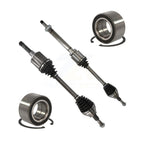 Kugel Front CV Axle Drive Shaft] Complete Assembly And Wheel Bearing Kit For 2015 Ford Edge FWD with 2.0L Turbocharged Automatic transmission - Left Right Side (Driver Passenger) KN7-100757