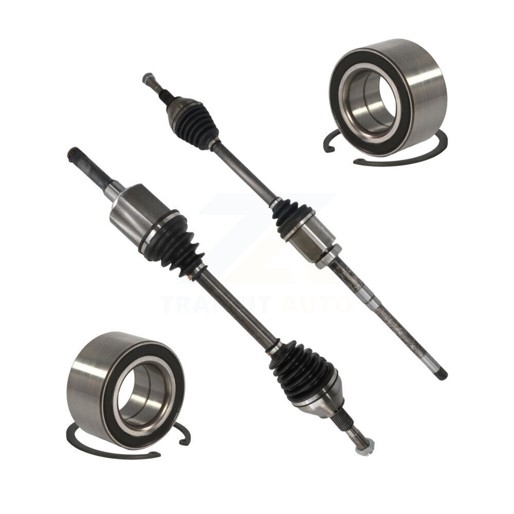 Kugel Front CV Axle Drive Shaft] Complete Assembly And Wheel Bearing Kit For 2015 Ford Edge AWD with 2.0L Turbocharged GAS engine - Left Right Side (Driver Passenger) KN7-100758