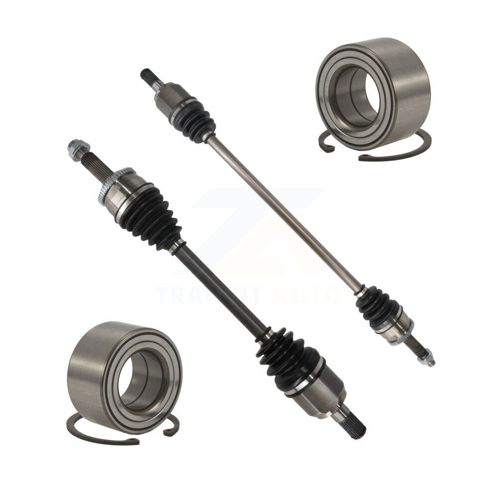 Kugel Front CV Axle Drive Shaft] Complete Assembly And Wheel Bearing Kit For 2012-2017 Hyundai Accent Automatic transmission - Left Right Side (Driver Passenger) KN7-100759
