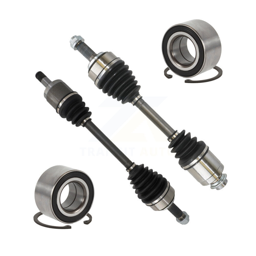 Kugel Front CV Axle Drive Shaft] Complete Assembly And Wheel Bearing Kit For 2004-2008 Acura TSX 2.4L Primary Design - Left Right Side (Driver Passenger) KN7-100761