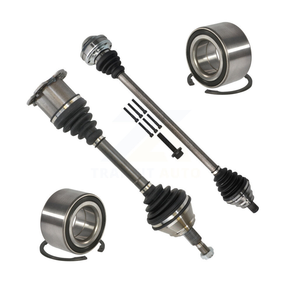 Kugel Front CV Axle Drive Shaft] Assembly And Bearing Kit For 2004 Volkswagen Jetta 2.8L with Naturally Aspirated GAS engine Automatic transmission - Left Right Side (Driver Passenger) KN7-100774