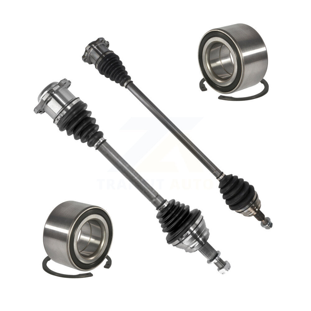Kugel Front CV Axle Drive Shaft] Complete Assembly And Wheel Bearing Kit For Volkswagen Jetta Beetle Golf - Left Right Side (Driver Passenger) KN7-100775