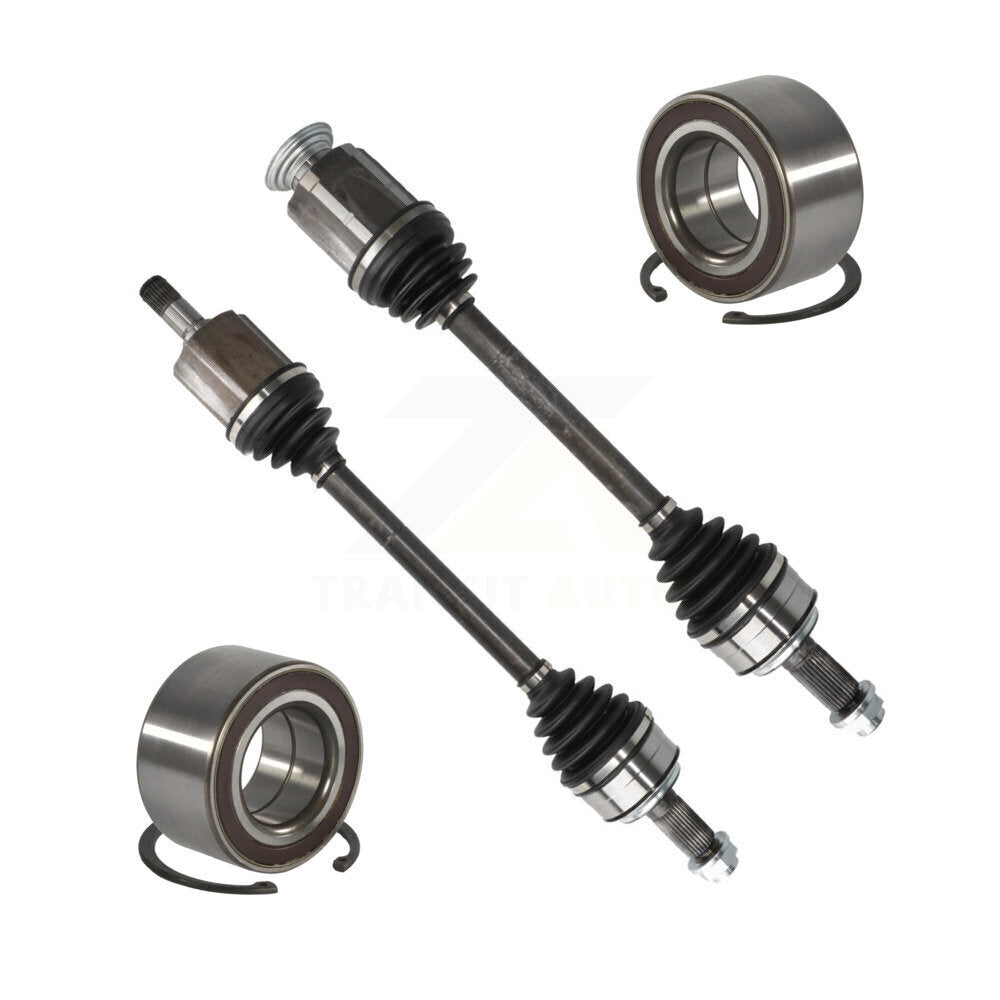 Kugel Front CV Axle Drive Shaft] Complete Assembly And Wheel Bearing Kit For 2016-2022 Honda HR-V FWD AWD with Automatic CVT transmission - Left Right Side (Driver Passenger) KN7-100780