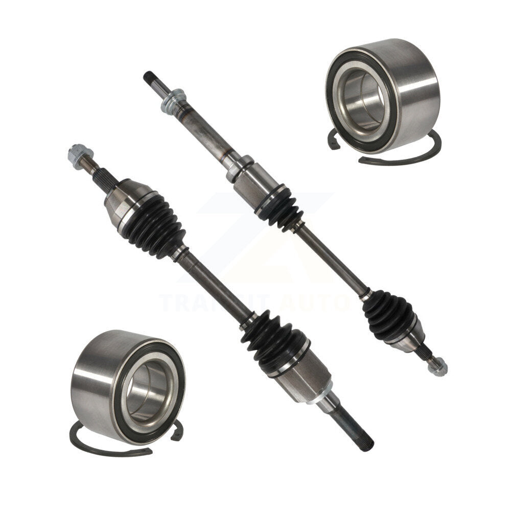 Kugel Front CV Axle Drive Shaft] Complete Assembly And Wheel Bearing Kit For Ford Transit Connect 2.5L - Left Right Side (Driver Passenger) KN7-100781
