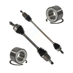 Kugel Front CV Axle Drive Shaft] Complete Assembly And Wheel Bearing Kit For 2015-2020 Honda Fit Hatchback with FWD 1.5L Manual transmission - Left Right Side (Driver Passenger) KN7-100782