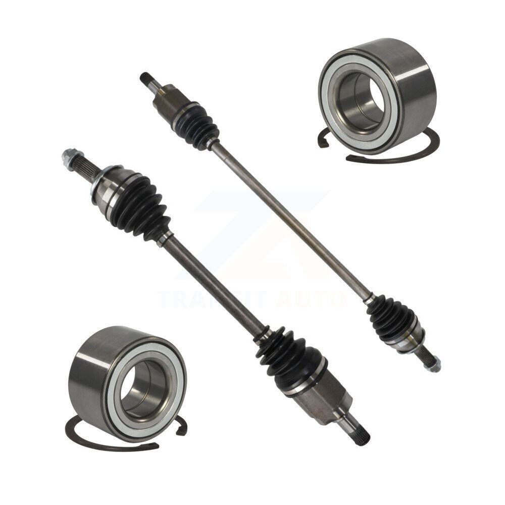 Kugel Front CV Axle Drive Shaft] Complete Assembly And Wheel Bearing Kit For 2015-2020 Honda Fit Hatchback with FWD 1.5L Manual transmission - Left Right Side (Driver Passenger) KN7-100782