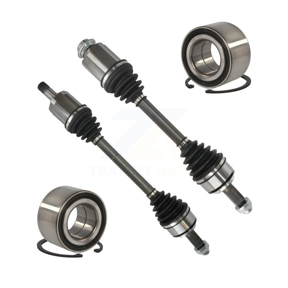 Kugel Front CV Axle Drive Shaft] Complete Assembly And Wheel Bearing Kit For Honda Civic - Left Right Side (Driver Passenger) KN7-100784