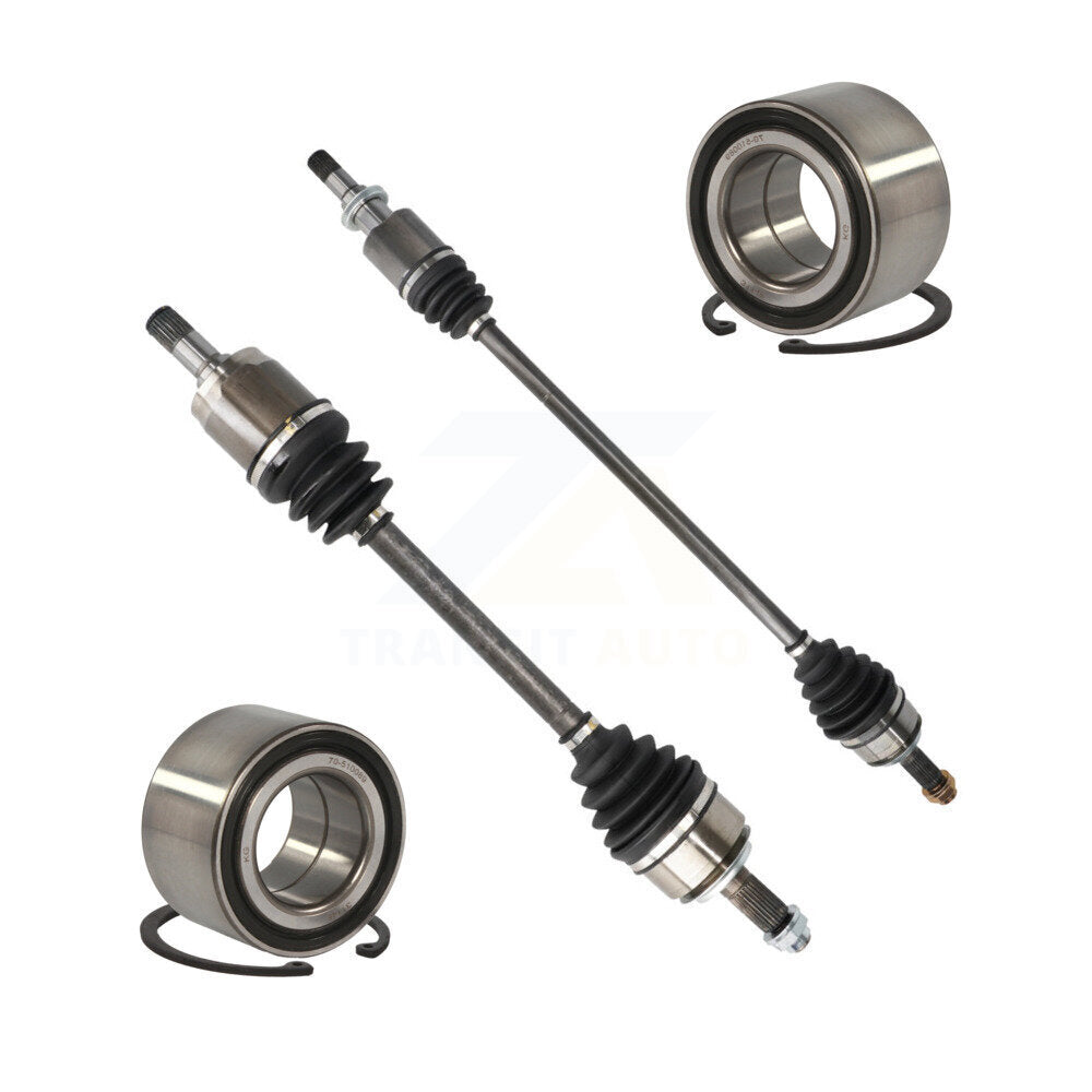 Kugel Front CV Axle Drive Shaft] Complete Assembly And Wheel Bearing Kit For Honda Civic - Left Right Side (Driver Passenger) KN7-100785