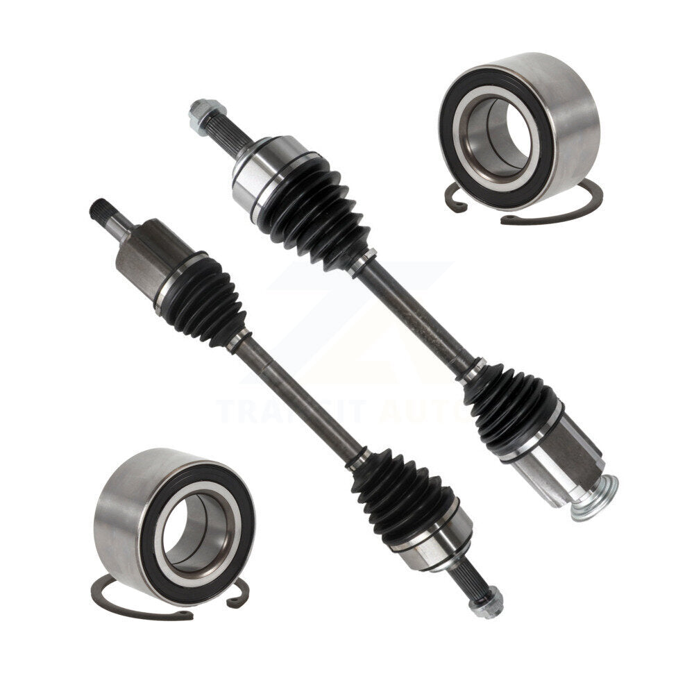 Kugel Front CV Axle Drive Shaft] Assembly And Bearing Kit For 2017-2021 Honda Civic Hatchback with 1.5L Turbocharged GAS engine Manual transmission - Left Right Side (Driver Passenger) KN7-100788