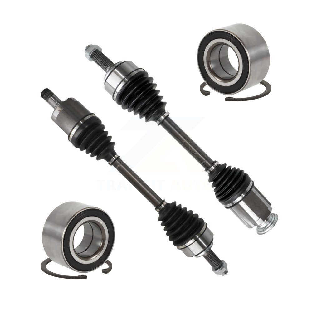 Kugel Front CV Axle Drive Shaft] Complete Assembly And Wheel Bearing Kit For Honda Civic - Left Right Side (Driver Passenger) KN7-100789