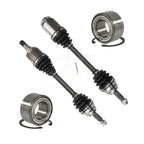 Kugel Front CV Axle Drive Shaft] Complete Assembly And Wheel Bearing Kit For Mitsubishi Outlander Sport - Left Right Side (Driver Passenger) KN7-100790