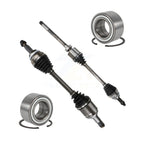 Kugel Front CV Axle Drive Shaft] Complete Assembly And Wheel Bearing Kit For 2017-2018 Toyota Highlander AWD with 3.5L GAS engine VIN Z (5th Digit) - Left Right Side (Driver Passenger) KN7-100802