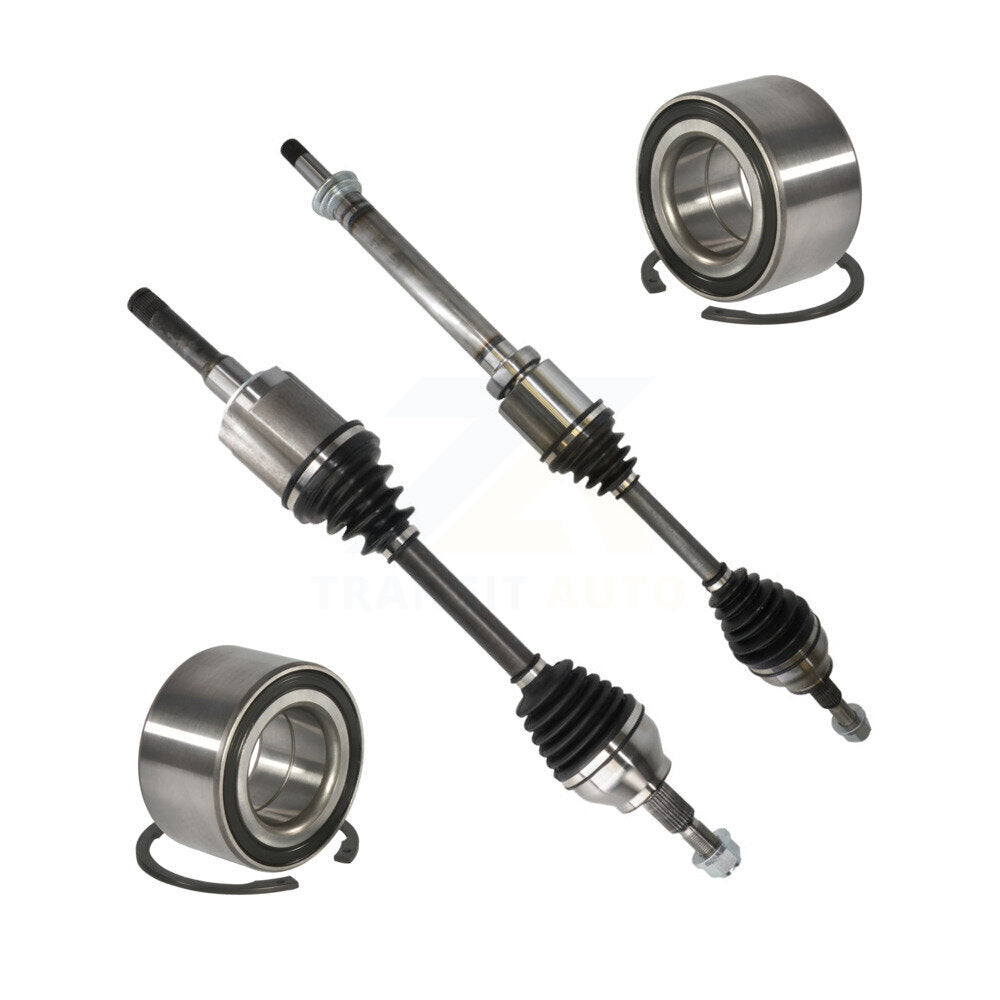 Kugel Front CV Axle Drive Shaft] Complete Assembly And Wheel Bearing Kit For 2013-2019 Ford Escape FWD with 2.0L Automatic transmission - Left Right Side (Driver Passenger) KN7-100807