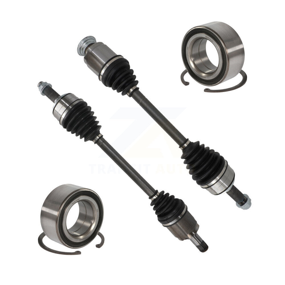 Kugel Front CV Axle Drive Shaft] Complete Assembly And Wheel Bearing Kit For 2009-2011 Acura TL 3.5L 3.7L with Automatic transmission - Left Right Side (Driver Passenger) KN7-100809
