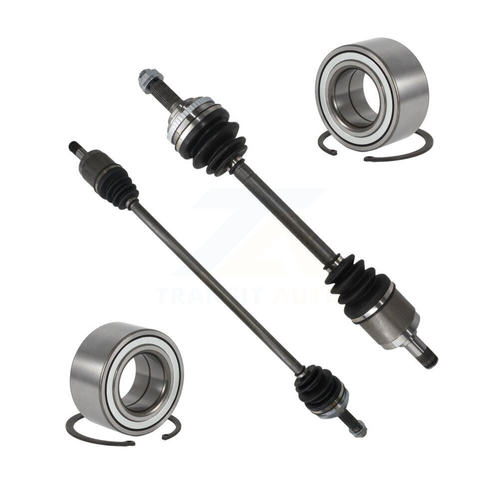 Kugel Front CV Axle Drive Shaft] Complete Assembly And Wheel Bearing Kit For 1998 2001-2002 Honda Accord 2.3L with Automatic transmission - Left Right Side (Driver Passenger) KN7-100812