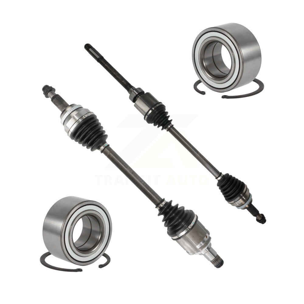 Kugel Front CV Axle Drive Shaft] Complete Assembly And Wheel Bearing Kit For 2011-2016 Toyota Sienna AWD with 3.5L Automatic transmission Primary Design - Left Right Side (Driver Passenger) KN7-100813