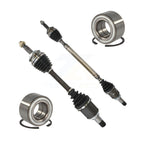 Kugel Front CV Axle Drive Shaft] Complete Assembly And Wheel Bearing Kit For 2017-2018 Toyota Prius V VIN EU (7th & 8th Digit) - Left Right Side (Driver Passenger) KN7-100815