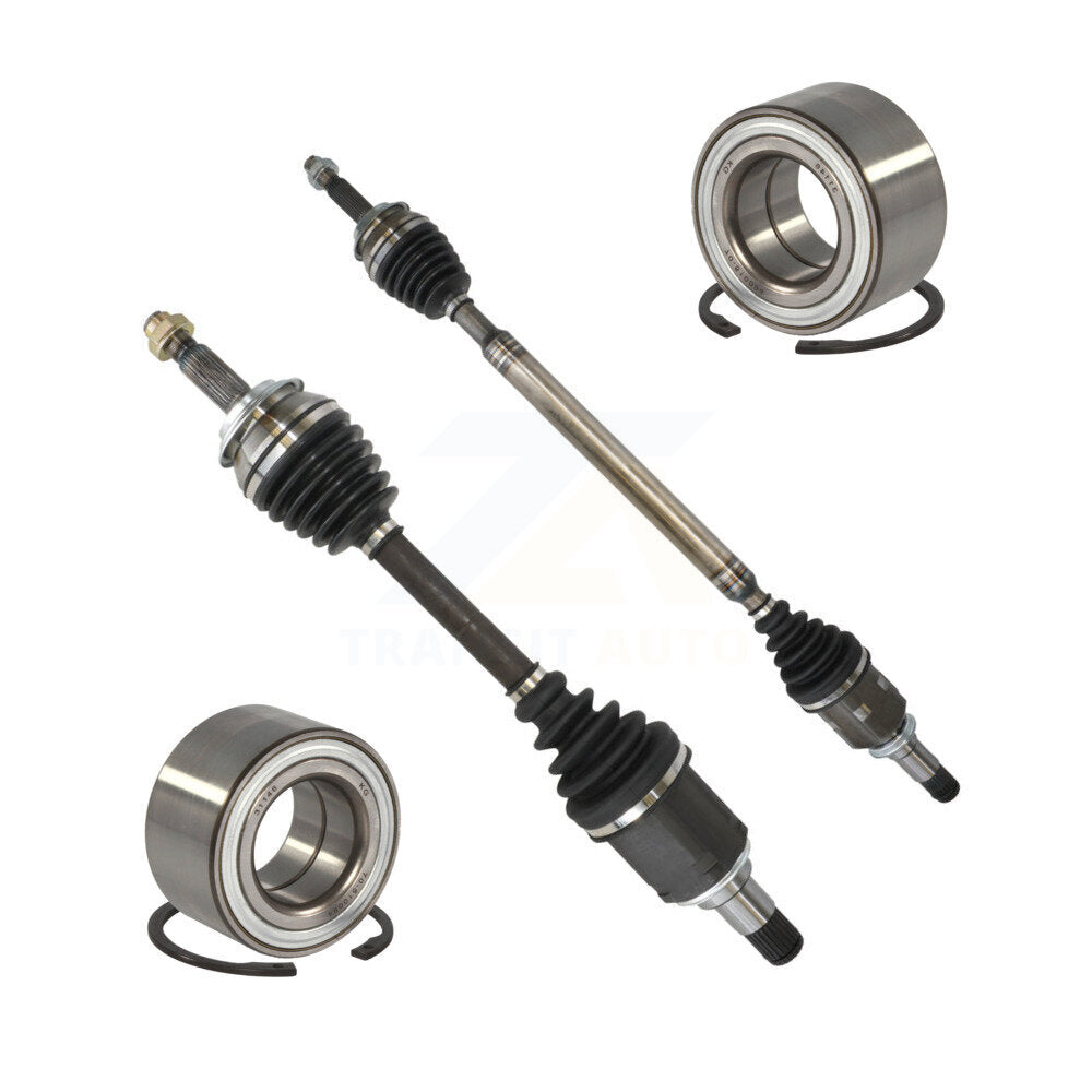 Kugel Front CV Axle Drive Shaft] Complete Assembly And Wheel Bearing Kit For 2017-2018 Toyota Prius V VIN EU (7th & 8th Digit) - Left Right Side (Driver Passenger) KN7-100815