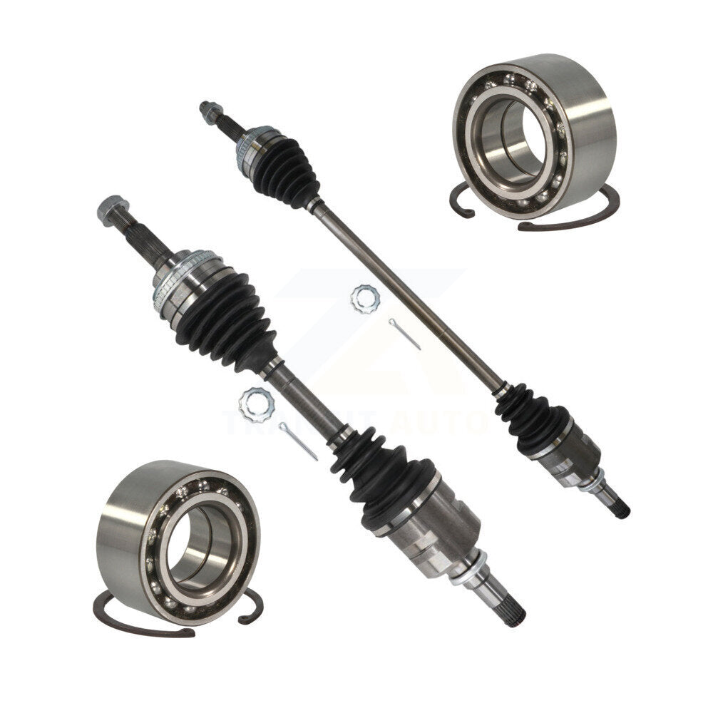 Kugel Front CV Axle Drive Shaft] Complete Assembly And Wheel Bearing Kit For Toyota Corolla Prizm Chevrolet Geo - Left Right Side (Driver Passenger) KN7-100816