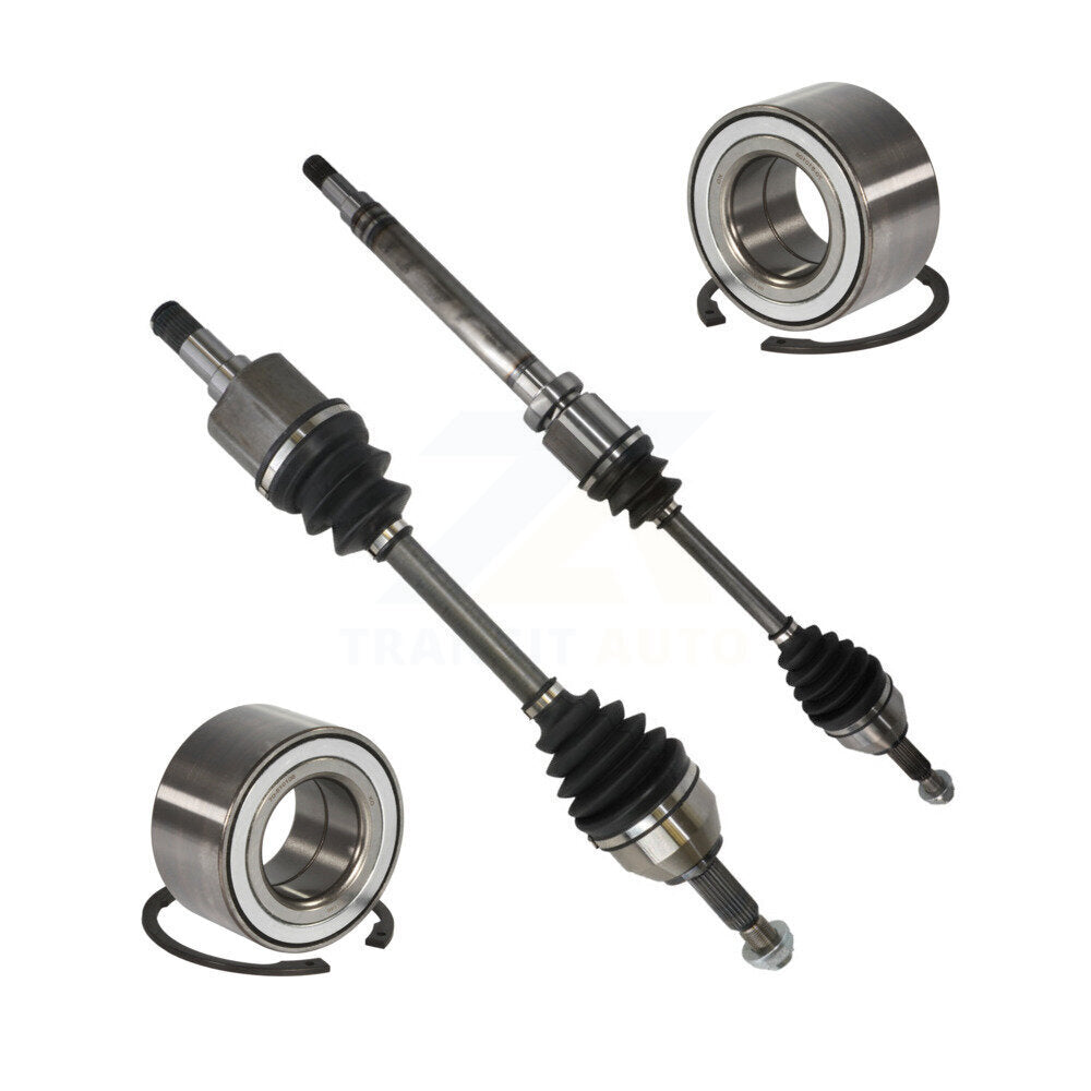 Kugel Front CV Axle Drive Shaft] Complete Assembly And Wheel Bearing Kit For 2010-2013 Ford Transit Connect 2.0L - Left Right Side (Driver Passenger) KN7-100818