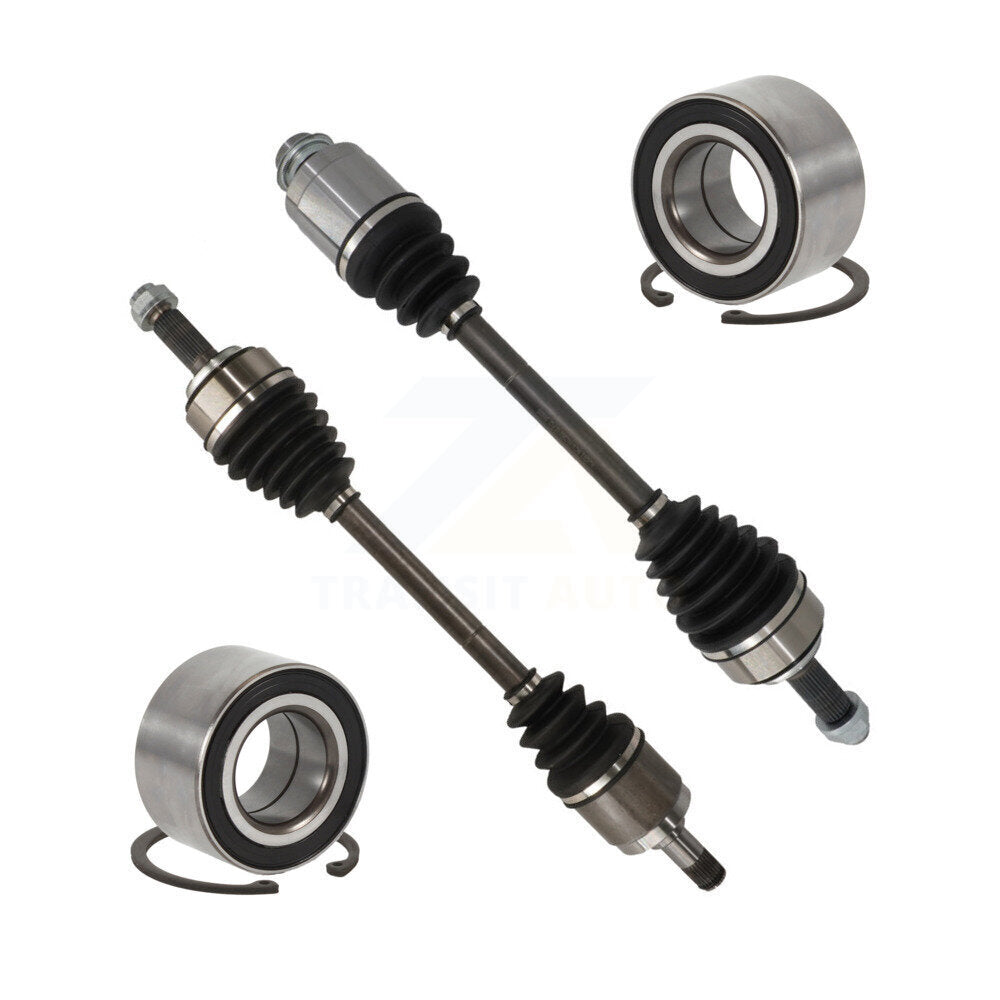 Kugel Front CV Axle Drive Shaft] Complete Assembly And Wheel Bearing Kit For 2007-2010 Honda Element SC with 2.4L - Left Right Side (Driver Passenger) KN7-100821