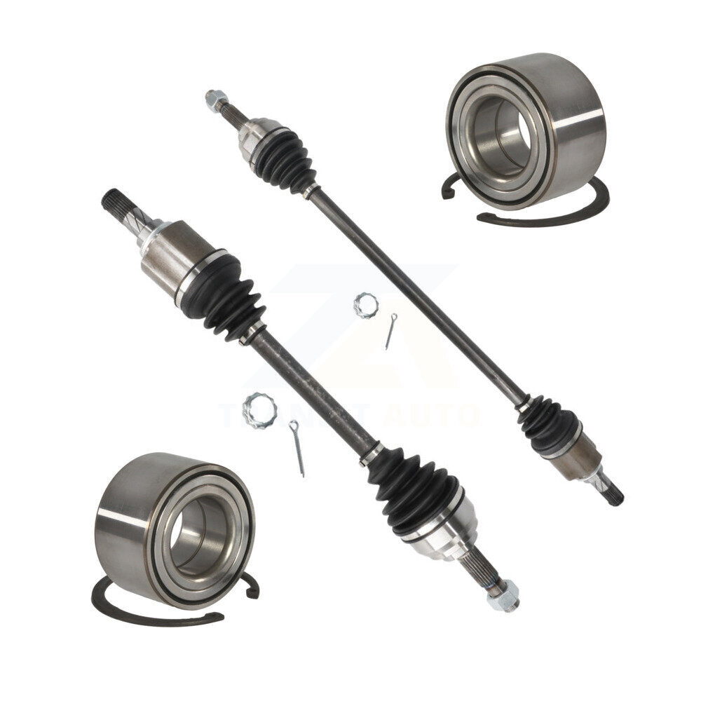 Kugel Front CV Axle Drive Shaft] Complete Assembly And Wheel Bearing Kit For Nissan Micra Versa Note - Left Right Side (Driver Passenger) KN7-100823